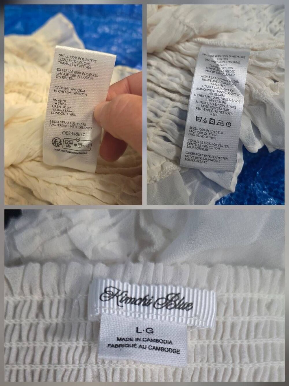 Kimchi Blue Serenade Babydoll Sheer Ruffle Peasant Blouse Sz. L - Picture 7 of 7